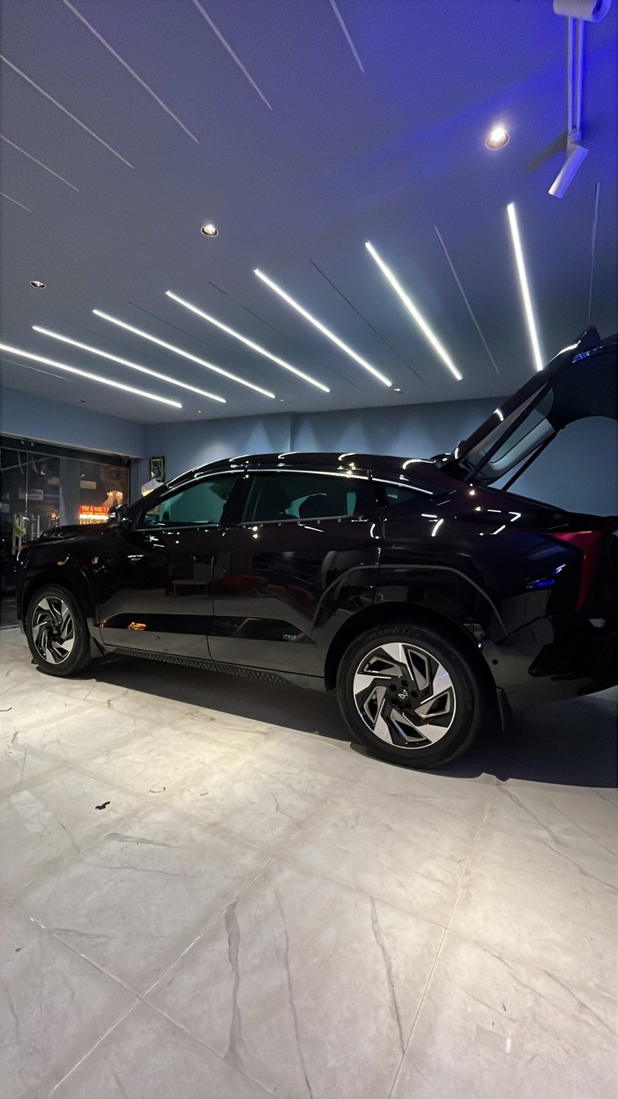 Mahindra XEV 9e premium EV inside BP Wraps studio Kolkata