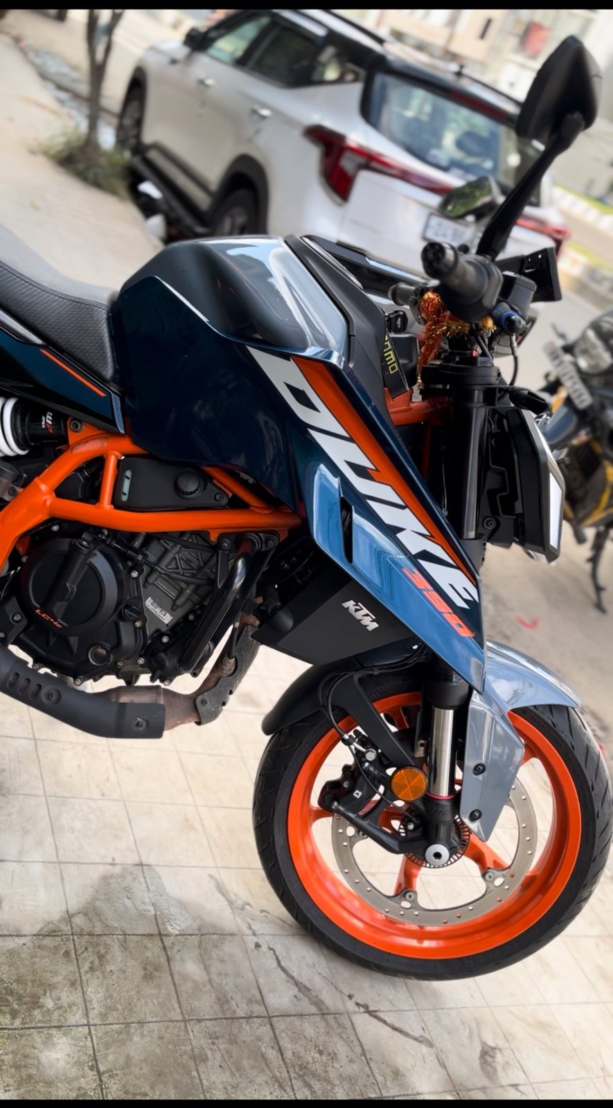 KTM Duke 390 tank and fairing PPF at BP Wraps studio