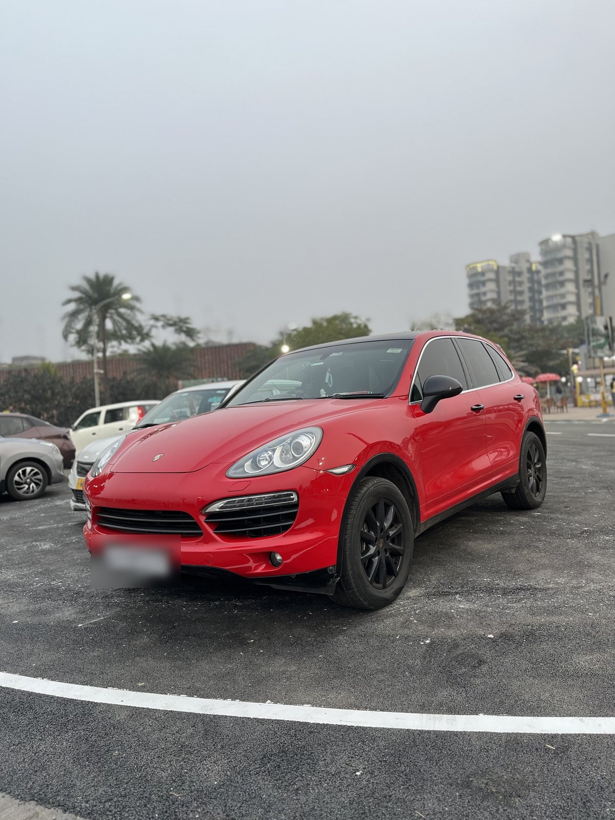 Porsche Cayenne front three-quarter with PPF protection
